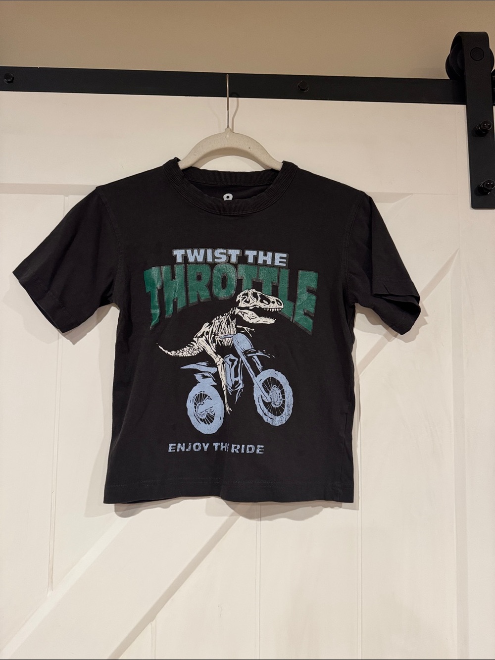 Kids "Twist The Throttle" Black Graphic Tee